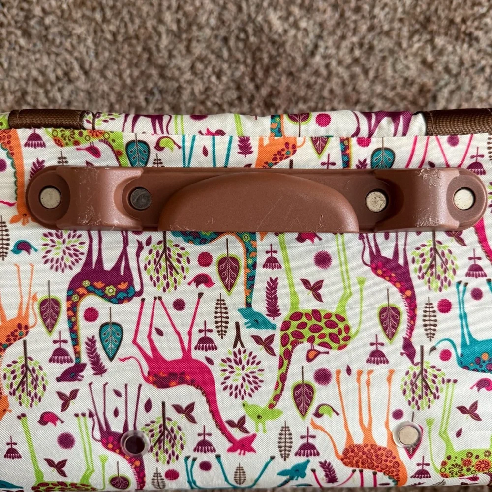 Lily Bloom Giraffe Park Carry On Wheeled Cabin Tote - Picture 10 of 11